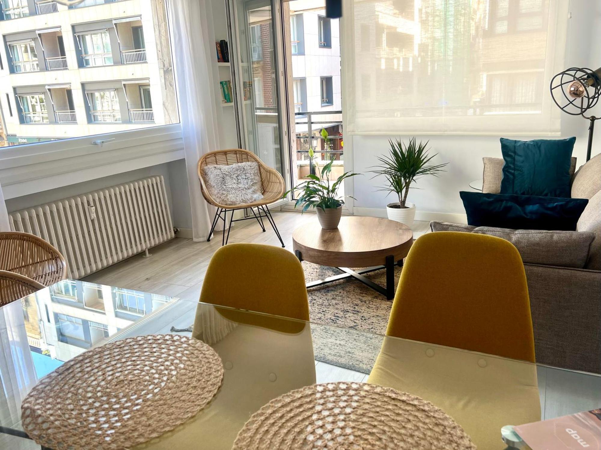 New Gorgeous Central Apartment - Beachfront - 3 Bd San Sebastián Exteriör bild