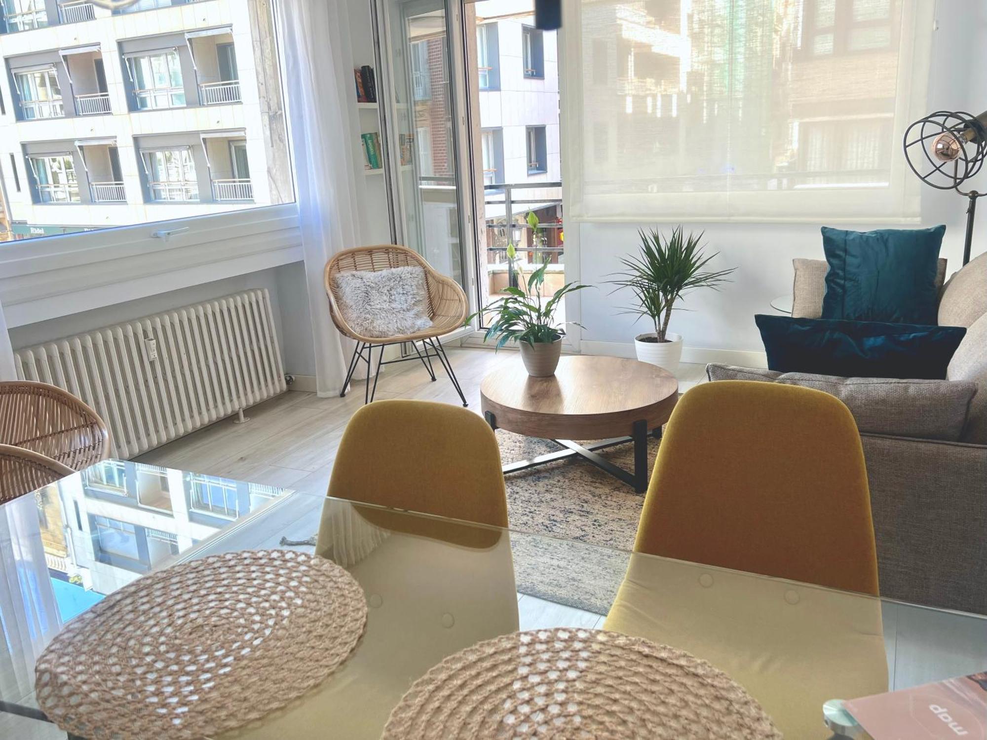 New Gorgeous Central Apartment - Beachfront - 3 Bd San Sebastián Exteriör bild